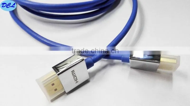 3M Blue slim HDMI cable with sliver metal shell