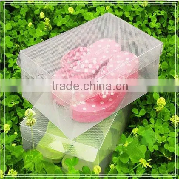 clear acetate plastic foldable PP shoes box