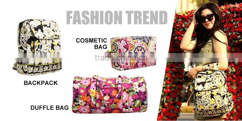 RE007 China Supplier wholesale best selling cotton girl's quilted school backpack