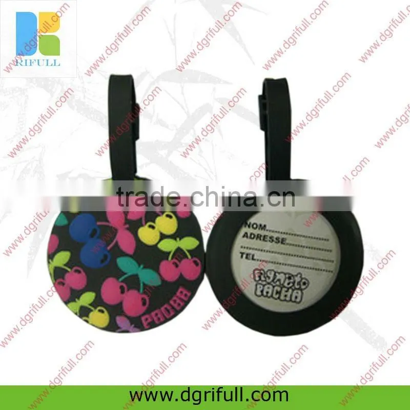 Candy color silicone luggage tags