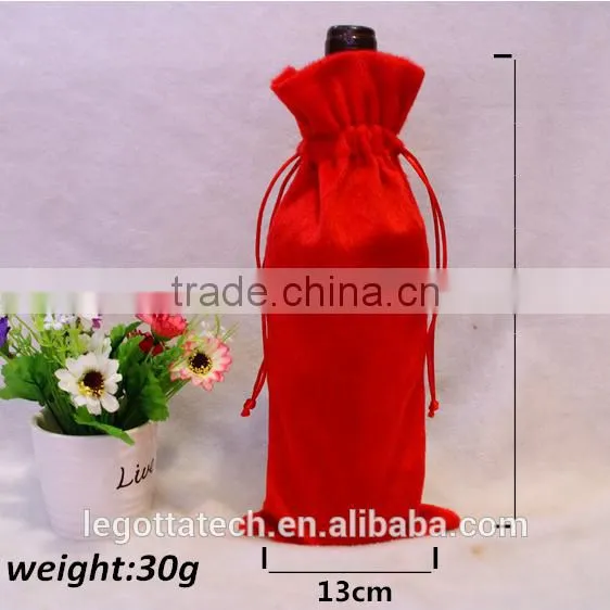 Wholesale high quality super cheap christmas gift wine bottle bags