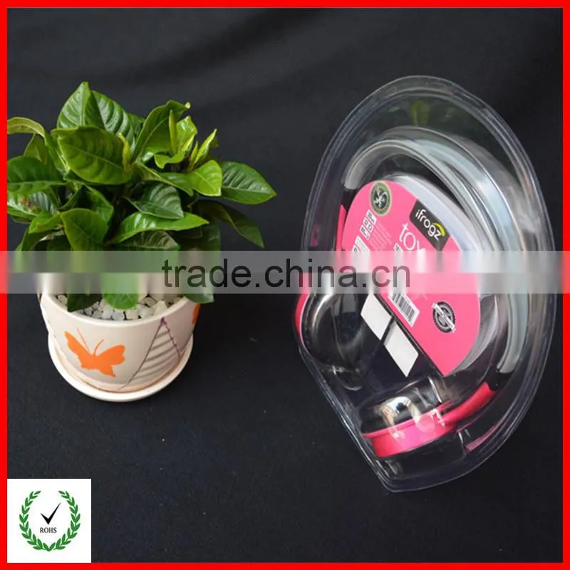 Clear plastic blister packaging