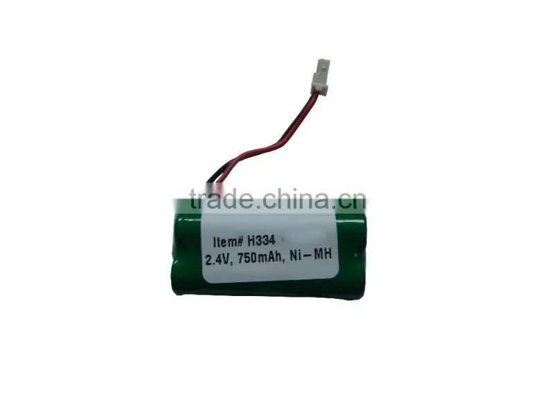 Rechargeable Cordless phone battery NI-MH AAA 2.4V 750mAh Battery Pack