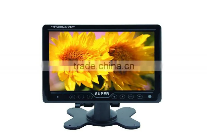 small 7 inch car tv monitor with usb,super 7 tft lcd tv monitor