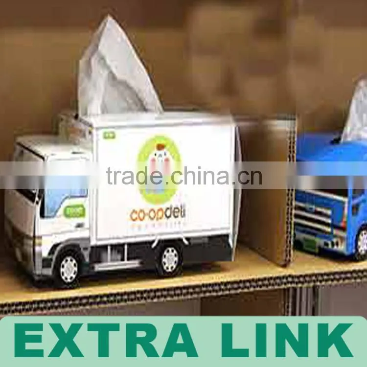 Yellow Car Shaped Cardboard Paper Tissue Packing Box Wholesale