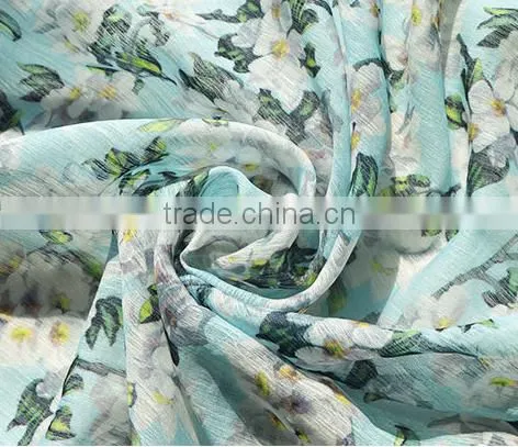 China market wholesale 3D digtal printed chiffon fabric /soft polyester chiffon fabric/customize partern for dress,garment,etc