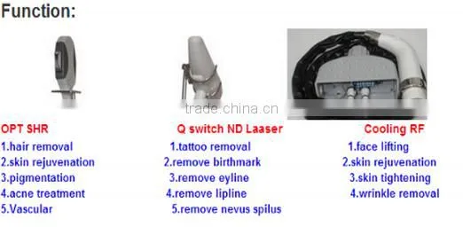 ipl laser hair removal machine / ipl rf ipl skin tightening beauty machine