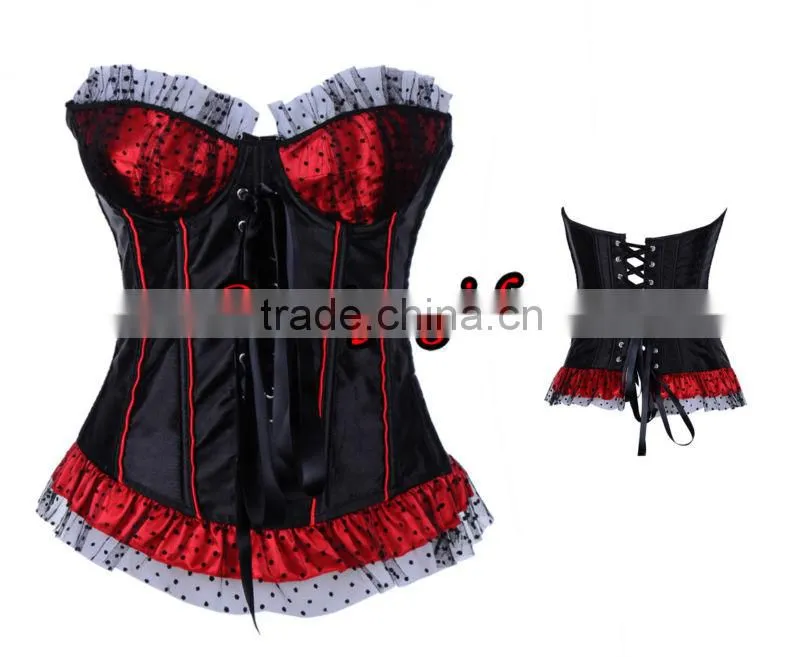 Sexy red leather corset bustier lingerie