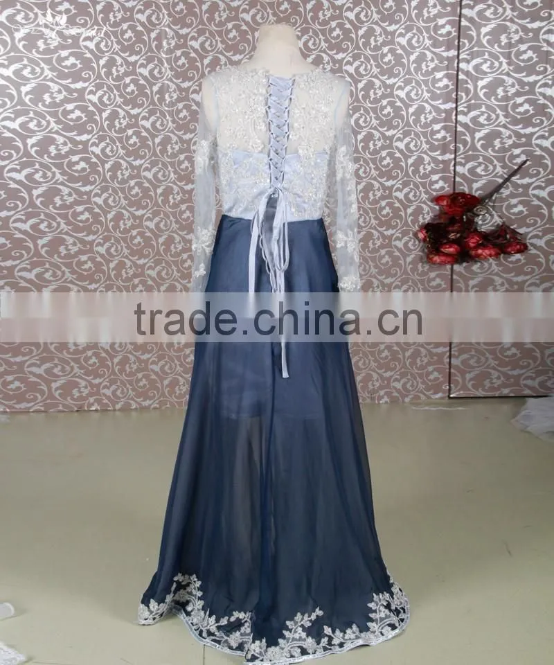 RSE650 Silver Grey And Teal Mother Of The Bride Dress With Sleeves Short And Long