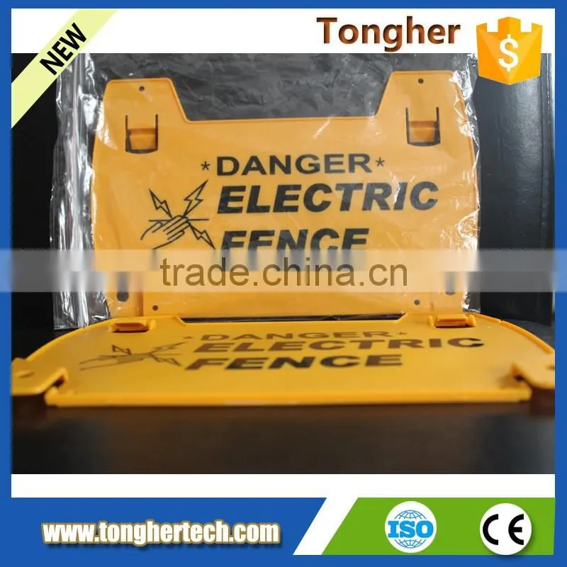 Arabic PP material electric fence warning sign,high voltage warning board