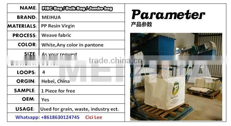 Jumbo bag size manufacturer