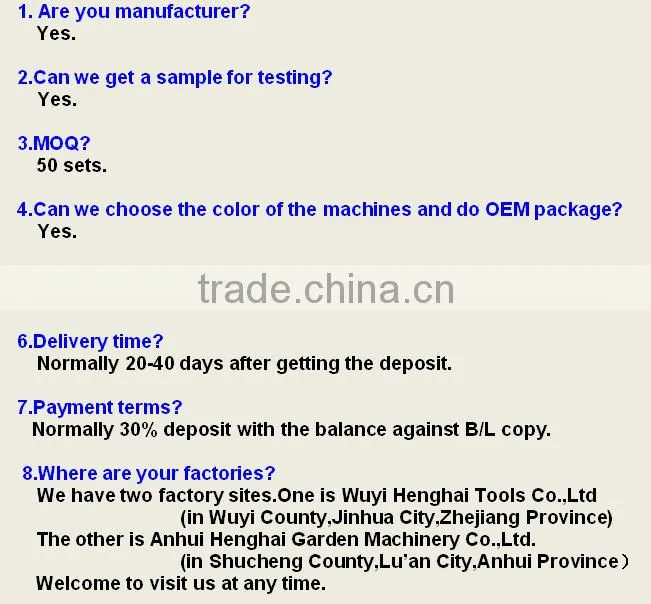Tomking weeding machine petrol trimmer grass cutting machine with CE certificate