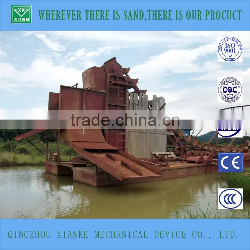 150cbm/h Working Capacity Gold Panning Dredger For Sale