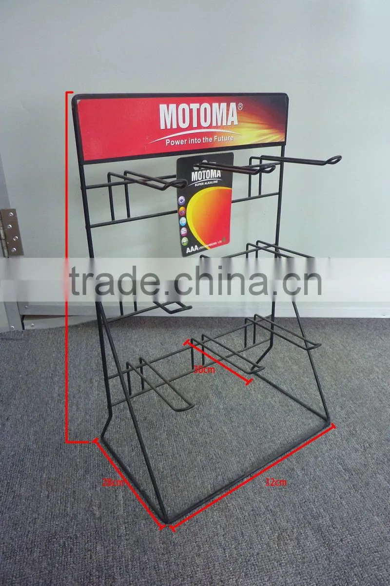 Metal Wire Counter Top Battery Display Stand