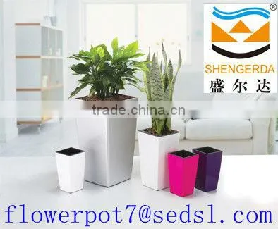 glossy surface flowerpot,2013 cheap square flowerpot,new type biodegradable flower pot