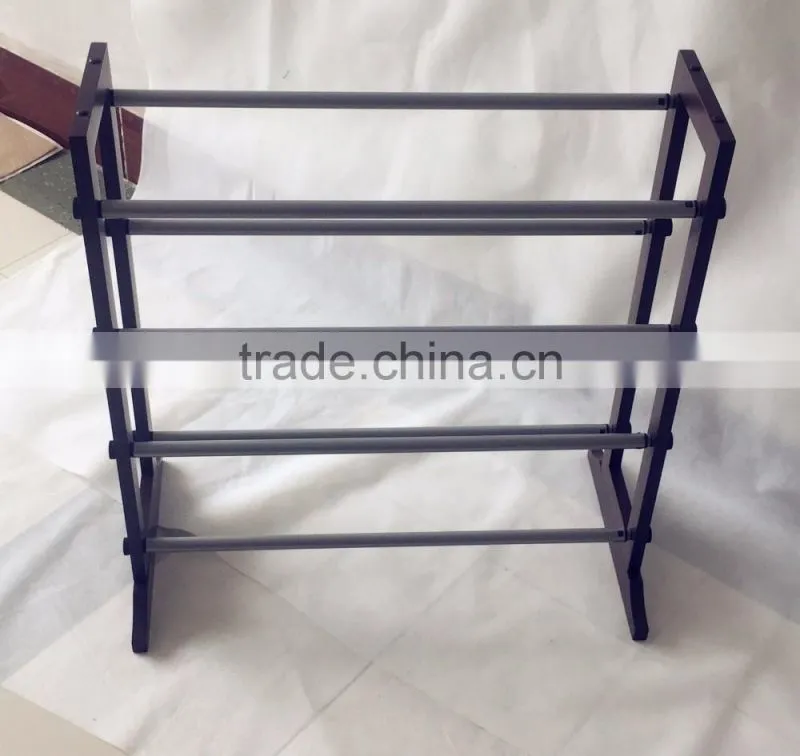 Solid Wood 4 Tier expandable length Shoe Rack for 100cm length shoes storage Organizer