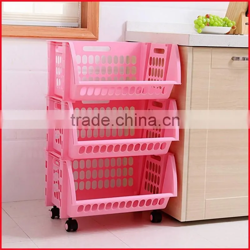Household Storage 3 Tier Basket for Closet Office Garage Kitchen and Bathroom
