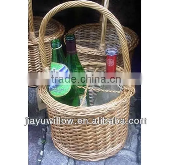 Portable cheap lined willow wicker shopping basket wicker egg basket