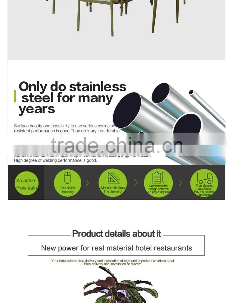 New discount!! fashion modern stainless steel table