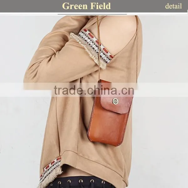 New design mobile phone pouch, ladies leather mobile phone pouch