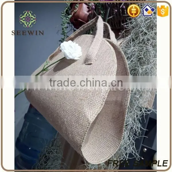 2017 hot sale new pattern natural jute handbags