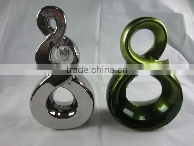 Electroplated ceramic home decoration