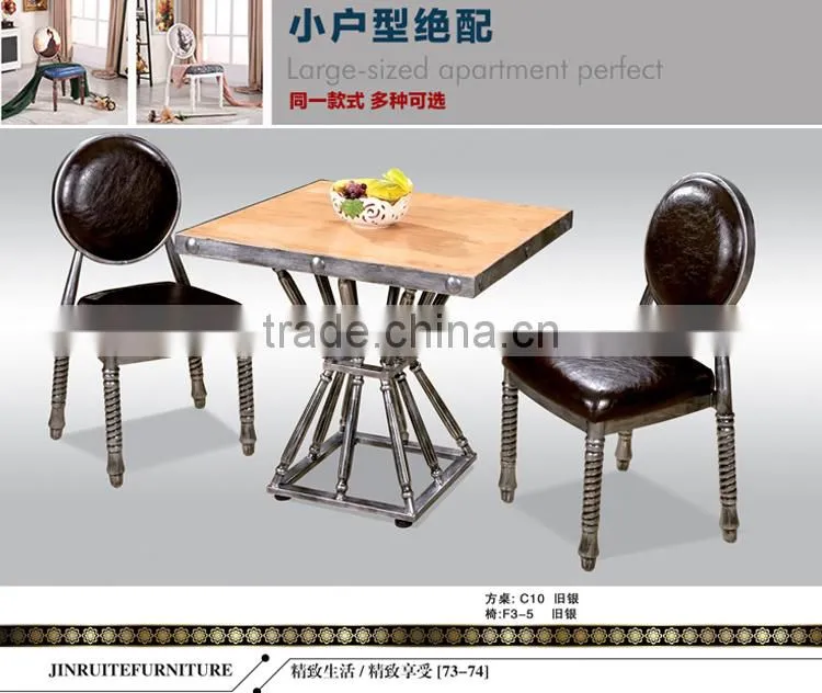 Quality European antique metal round back dining chair QL-T850