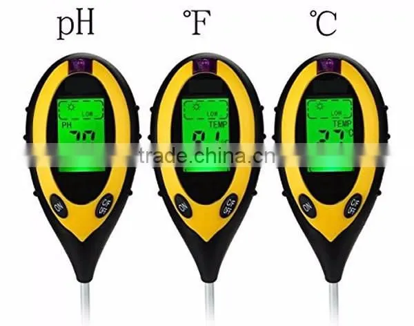 4-in-1 Soil Meter for moisture PH Light Temperature Gardening Test Meter