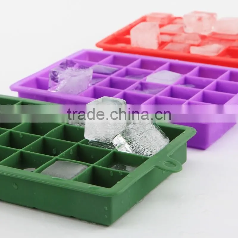 New product 24 checks silicone ice cube tray