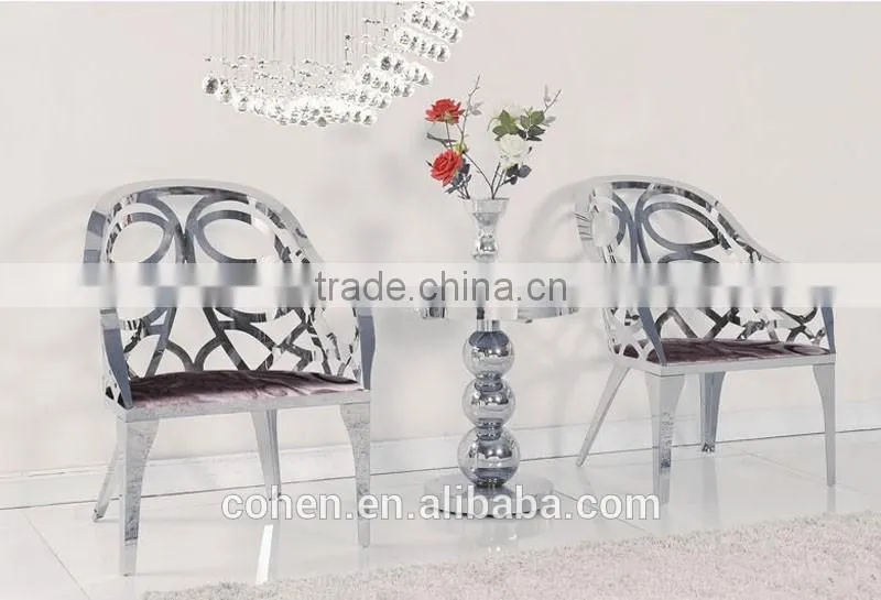 competitive price round shape design stainless steel side corner living room table