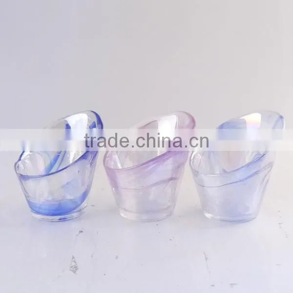 wholesale cheap mini colorful glass candle holder