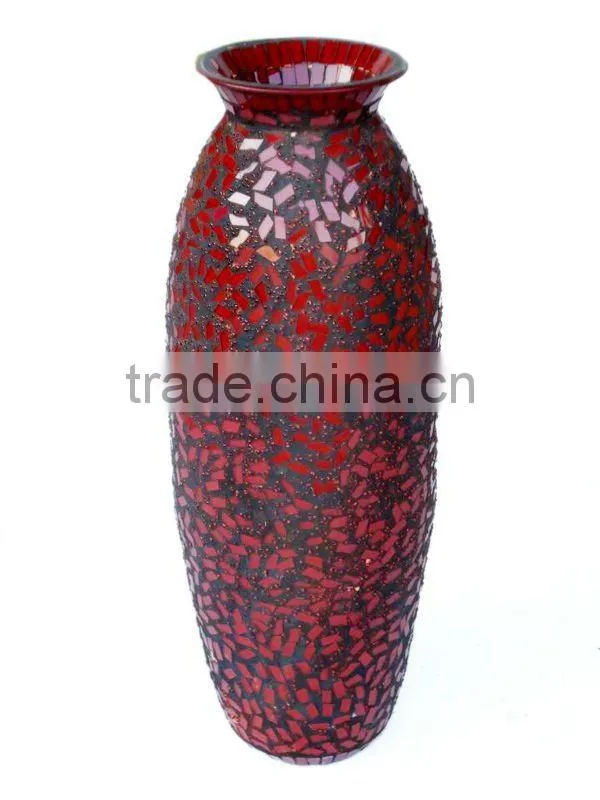 Glass Mosaic Flower Vases