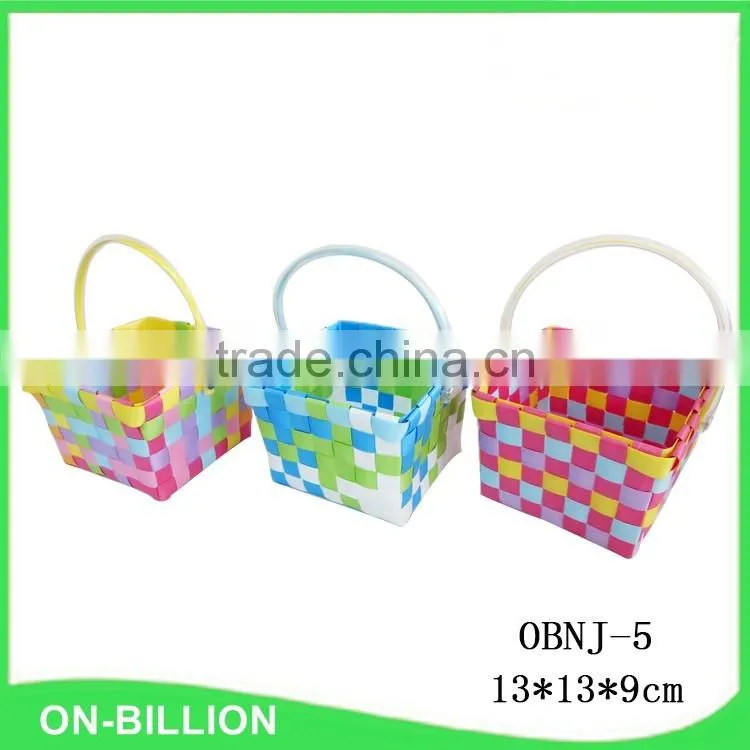 Wholesale colorful cheap decorative plastic easter baskets