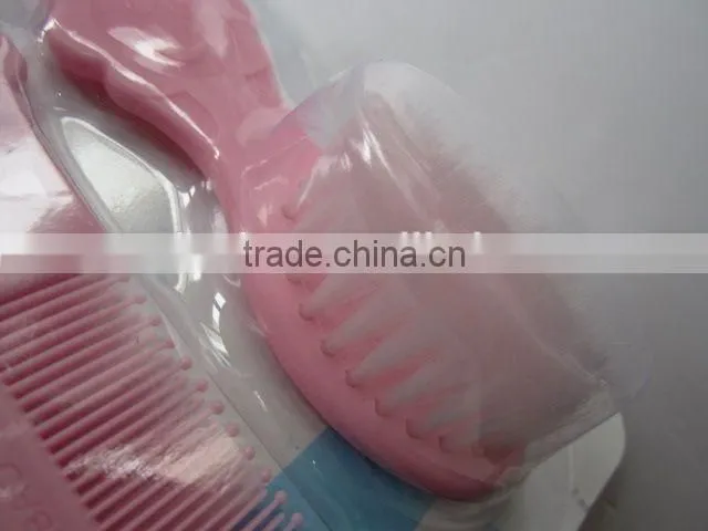 Plum blossom shaped comb with brush for children/plastic hair brush