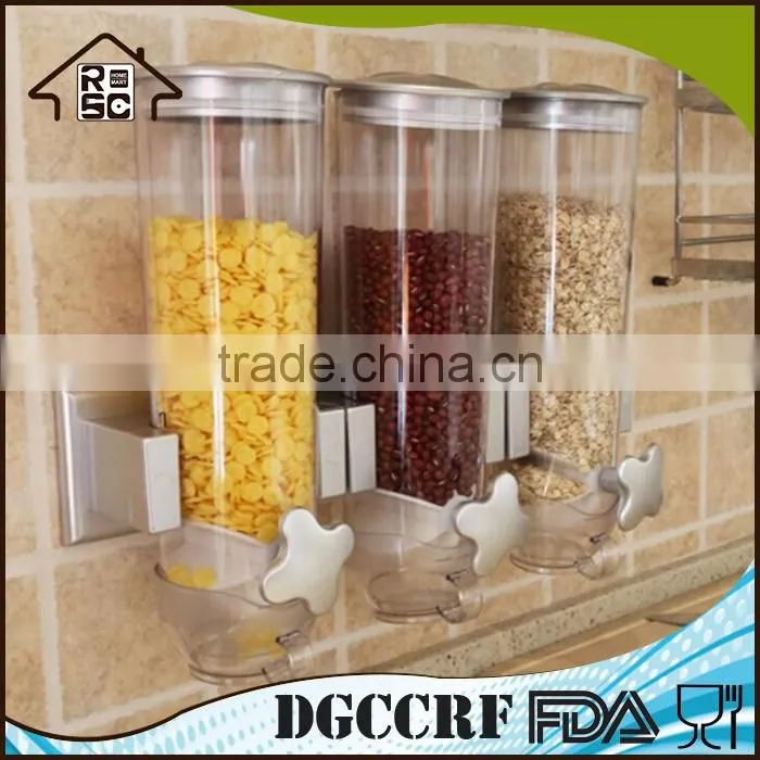 NBRSC Wall Mount Dry Food Dispenser Candy Cereal Dispenser Storage Container