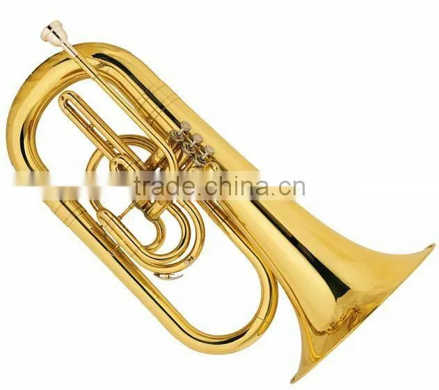 Gold lacquer cupronickel silde 4 -key piston valve Euphonium