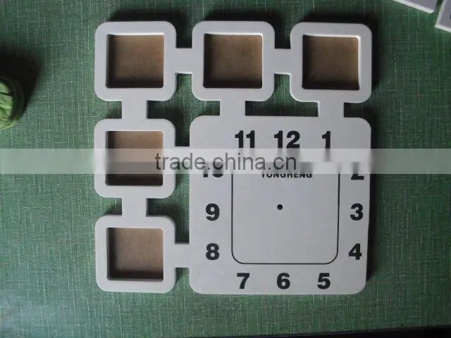 watch shape painted & carved wooden photo ,picture frame