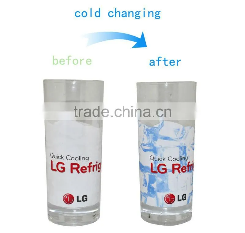 Cold color changing glass cup beer promotional gift