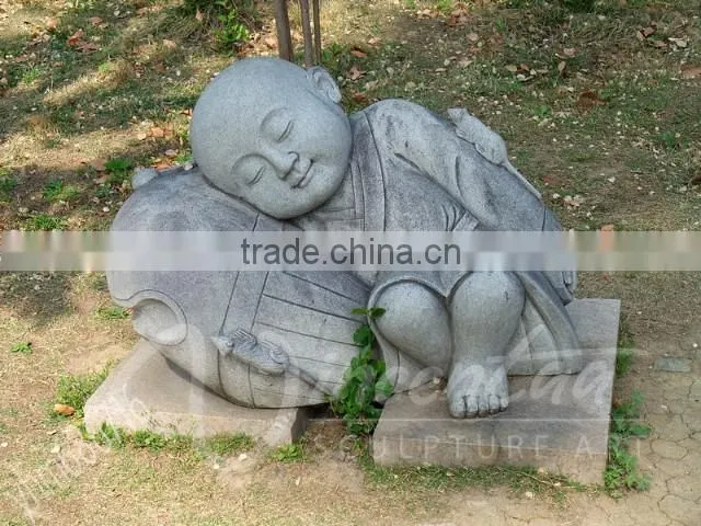 Garden decoration hand carved natural marble life size baby buddha statue for sale