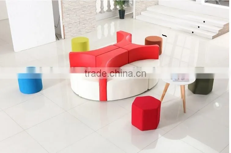 modern colorful backrest sofa chair hotel lobby fabric divan sofa stool cafe shop display furniture