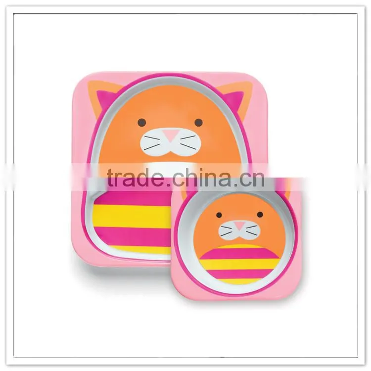 Shark shape melamine plates and bowls, good quality children japan and south korea tableware