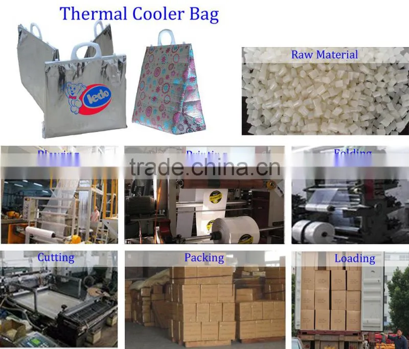 Hot Cold Insulated Aluminium Foil Bag Grocery Tote Cooler Bag