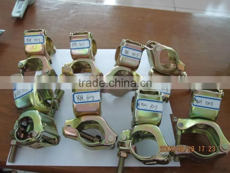 Forged scaffolding coupler/clamp for pipe joint