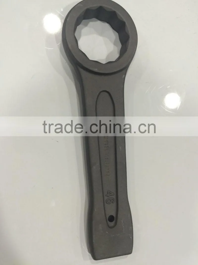 Carbon steel 12 points heavy duty ring spanner, various sizes spanner