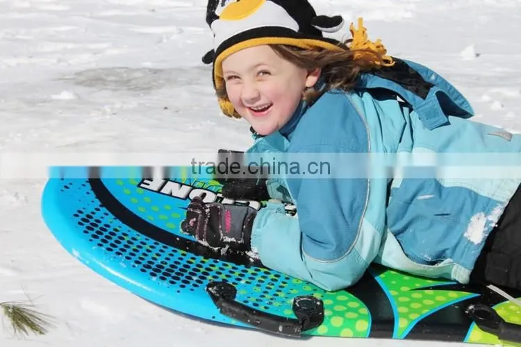 EVA ski 48'' silk screen PE kids snow ski sleds for double-person