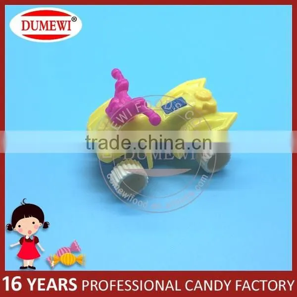 Mini Sun Beach Motorcycle Toy Candy in Big Car Bottle