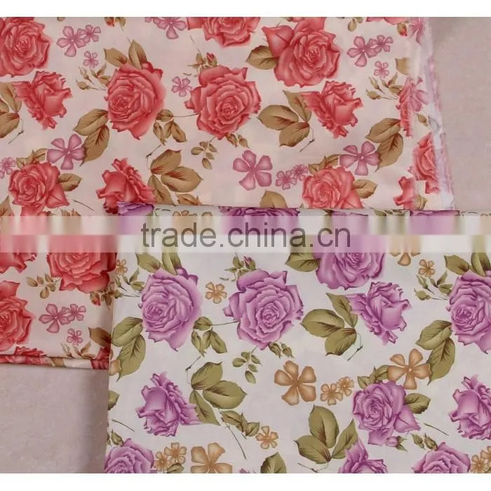 hot sale 100% polyester microfiber fabric flower print fabric garment fabric