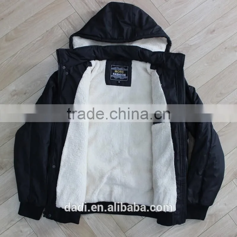 Black Light Padded Men Stock lot Winter Jacket 2016