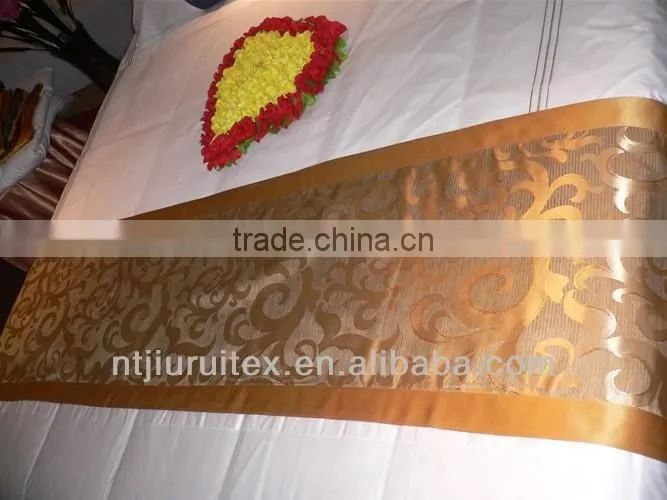 luxury damask hotel bed runner bedding runner