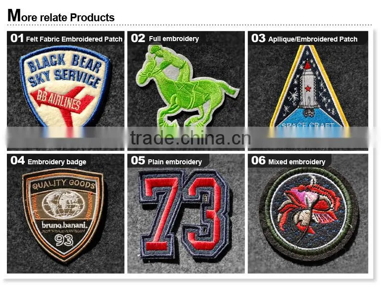 Different Shape Sew on Computer Embroidery Clothing Patch